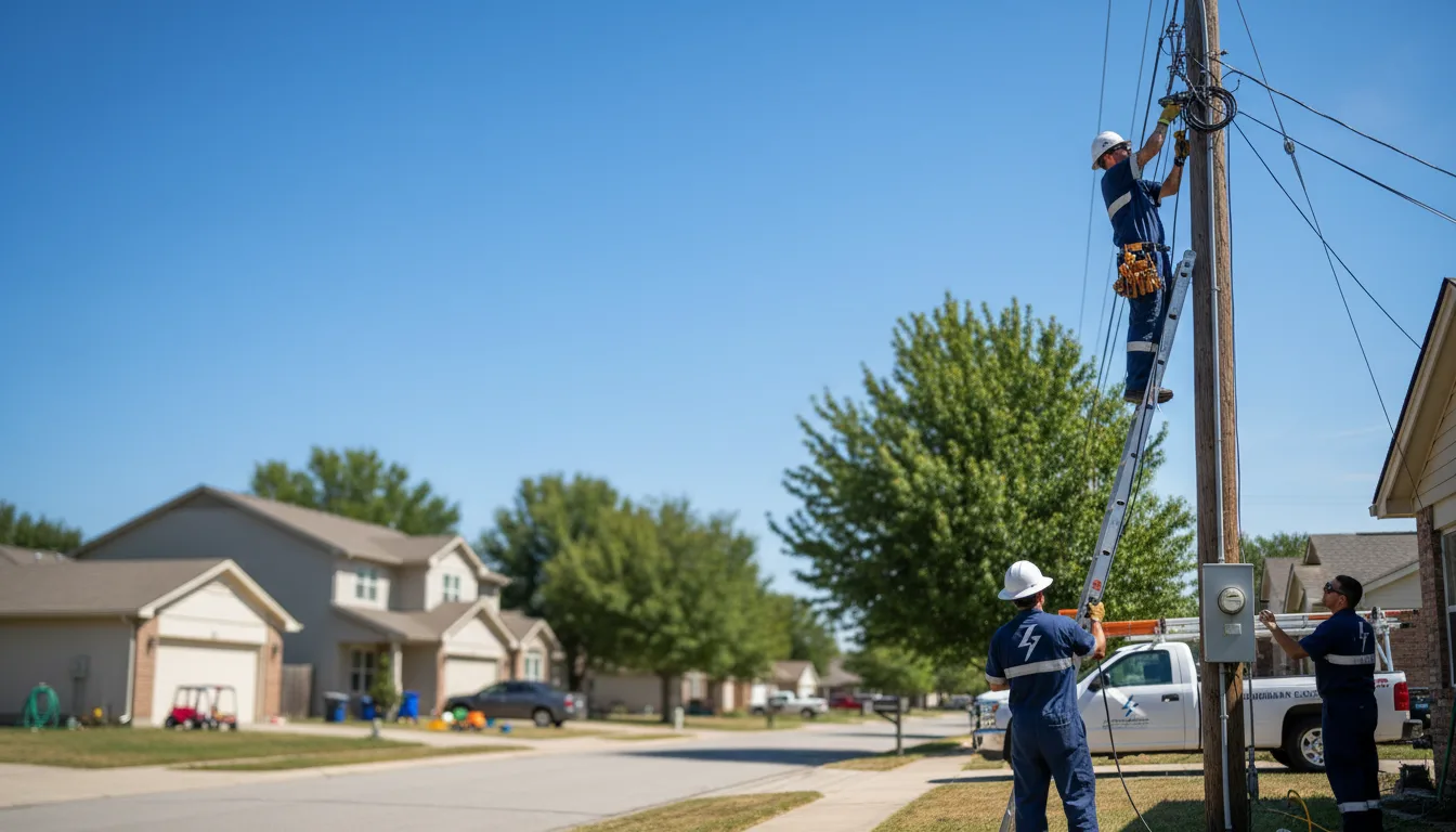 Residential electrician providing installation services in Powell, TX